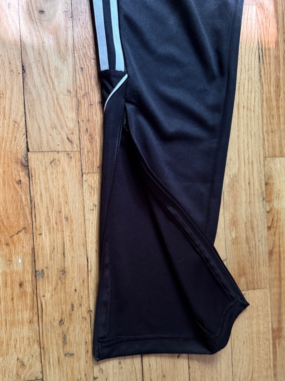 adidas Black Jogger Pants with White Side Stripes - Picture 6 of 7